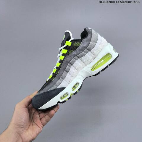 Nike Air Max 95 Big Bubble OG Reverse Neon Dark Grey Light Grey Neon Yellow White Black EU 40-48 Running Shoe - Men's (BS-62015)