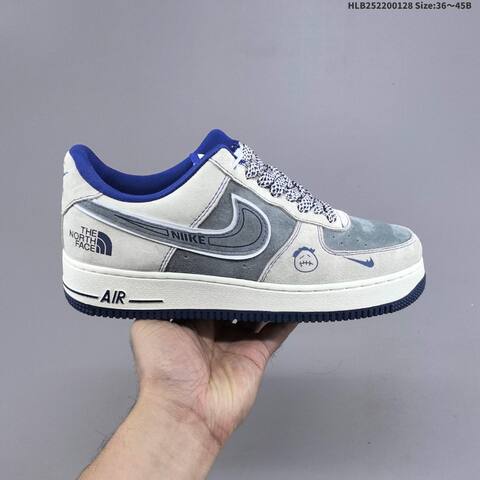 Nike Air Force 1 07 LV8 Light Grey Grey Blue White EU 36-45 Sneaker - Unisex (BS-61702)