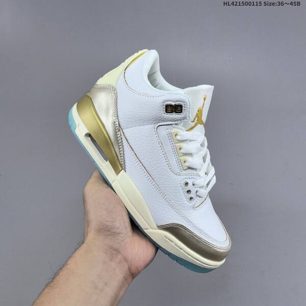 Jordan Air Jordan 3 Retro SE white/metallic gold/icy blue EU 36-45 basketball