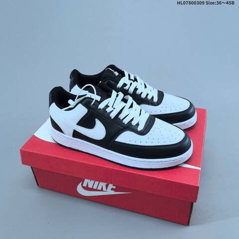 Nike Court Vision 1 Low White Black Yellow Cream EU 36-45 Skate Shoe - Unisex (BS-61401)