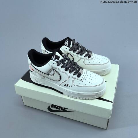 Nike Air Force 1 07 LV8 White Black Red EU 36-45 Sneaker - Unisex (BS-61193)