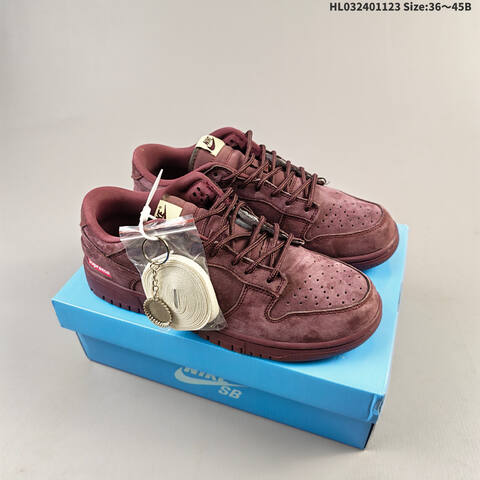 Nike SB Dunk Low Retro DIY Burgundy Cream EU 36-45 Skate Shoe - Unisex (BS-63219)
