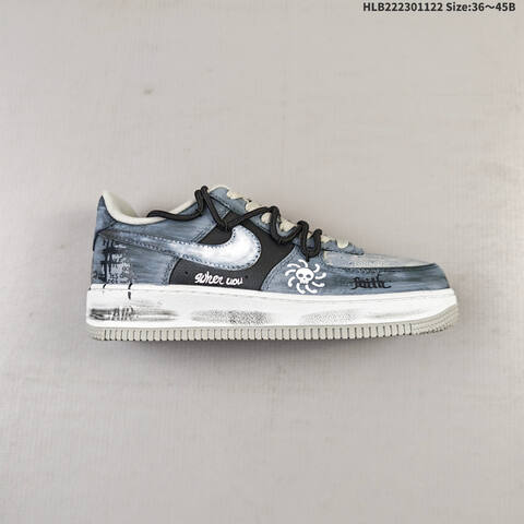 Nike Air Force 1 07 LV CW6871 77 Black Grey White Beige EU 36-45 Sneaker - Unisex (BS-63266)