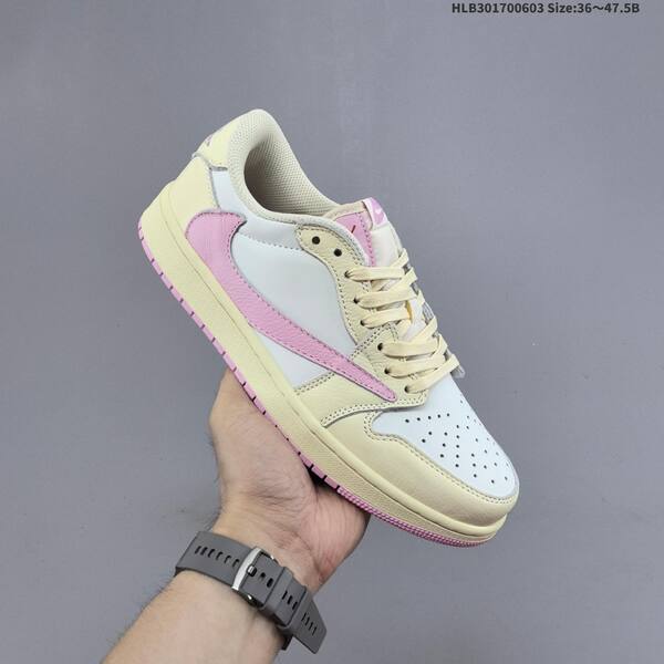 Nike Air Jordan 1 Low x Travis Scott white/pink/cream/pastel 36~47.5 lifestyle