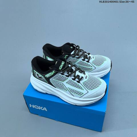 HOKA ONE ONE Clifton One9 Light White Cream Black EU 36-45 Running Shoe Running Sneakers - Unisex (BS-69363)