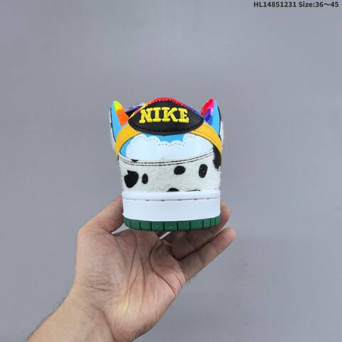 Nike SB Dunk Low Pro QS Chunky Dunky CU3244 100 White Black Blue Yellow Green EU 36 45 Skate Shoe EU 36-45 - Unisex (BS-62299)
