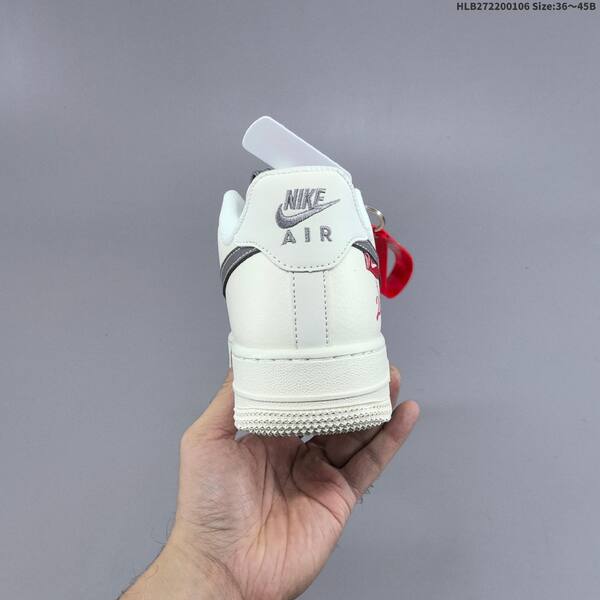 Nike Air Force 1 07 Low beige dark gray red EU 36-45 sneaker