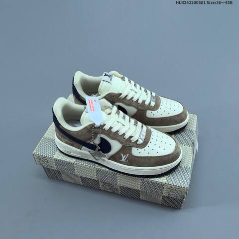 Nike Air Force 1 07 Low Brown Cream Navy White EU 36-45 Sneaker - Unisex (BS-60020)