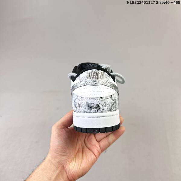Nike Dunk Low Retro DIY white grey black silver EU 40-46 skate shoe