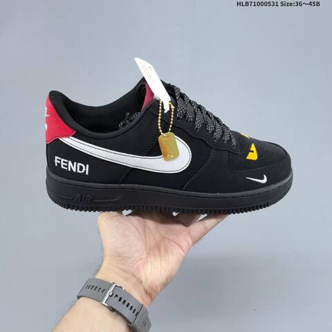 Nike Air Force 1 07 Low Off White Navy Blue Silver EU 36-45 Sneaker - Unisex (BS-60046)