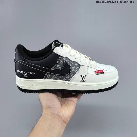 Nike Air Force 1 07 Low Off White Black Dark Gray EU 36-45 Sneaker - Unisex (BS-62384)