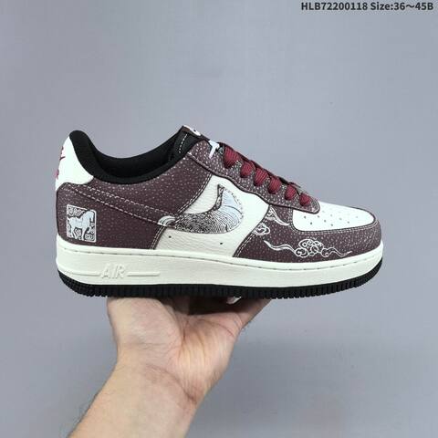 Nike Air Force 1 07 LV8 Black White Red EU 36-45 Sneaker - Unisex (BS-61931)
