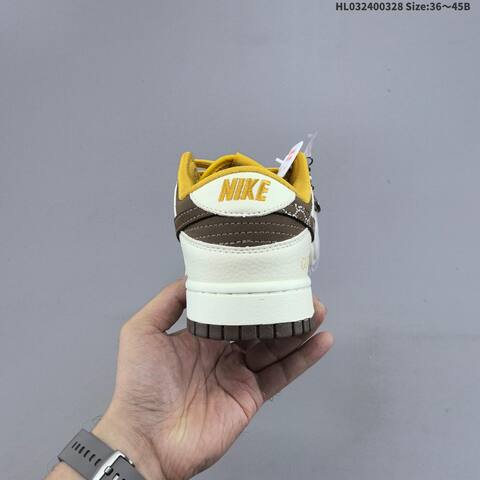 Nike Dunk SB Low Beige Brown Yellow White EU 36-45 Skate Shoe - Unisex (BS-61067)