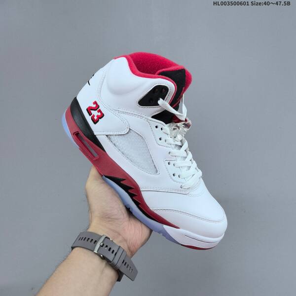 Jordan Air Jordan 5 Retro white/red/black 40~47.5 basketball