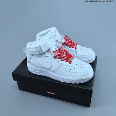 Nike Air Force 1 Mid 07 Supreme FZ8784 White Black Red EU 36-45 Sneaker - Unisex (BS-61792)