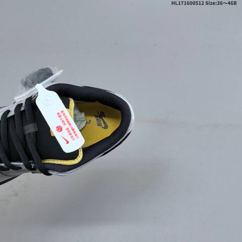 Nike SB Dunk Low Grey Black Yellow White EU 36-46 Skate Shoe - Unisex (BS-60379)