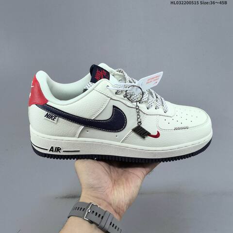 Nike Air Force 1 07 LV8 White Black Red Navy EU 36-45 Sneaker - Unisex (BS-60324)