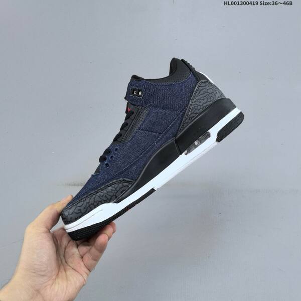 Jordan Air Jordan 3 Retro SP x Levi's navy denim/black/white/red 36~46B basketball