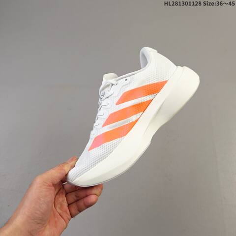 Adidas Adizero Evo SL White Orange Red Off White Burgundy EU 36-45 Running Shoe - Unisex (BS-65411)