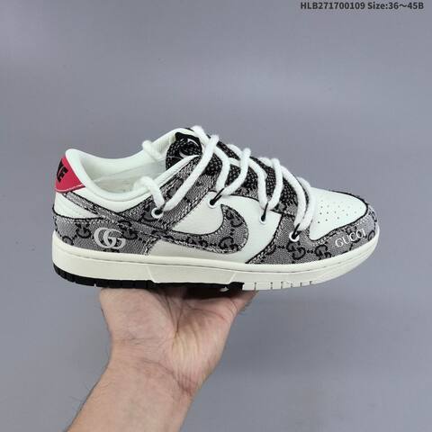 Nike SB Dunk Low Off White Dark Grey Red EU 36-45 Skate Shoe - Unisex (BS-62115)