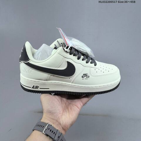 Nike Air Force 1 07 Low White Grey Black EU 36-45 Sneaker - Unisex (BS-60299)