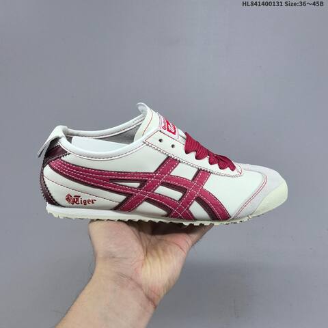 Onitsuka Tiger Mexico 66 Cream White Burgundy Red EU 36-45 Sneaker Casual Sneakers - Unisex (BS-69025)