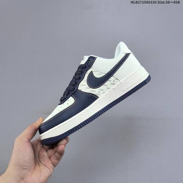 Nike Air Force 1 07 Low Stussy off white navy blue EU 36-45 sneaker