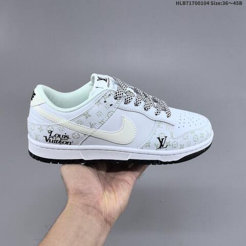 Nike SB Dunk Low Retro DIY LV Black White Light Green EU 36-45 Skate Shoe - Unisex (BS-62238)