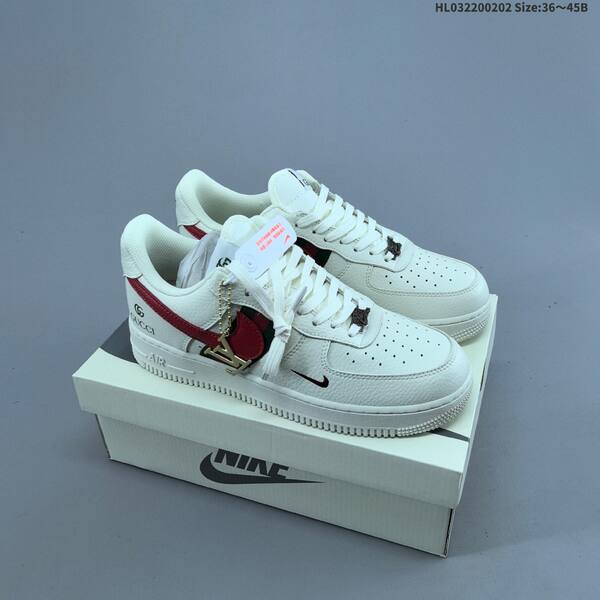 Nike Air Force 1 07 Low off white silver red EU 36-45 sneaker