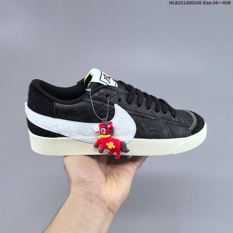 Nike Blazer Low 77 Jumbo CNY MN2026 001 Black White Sail Red EU 36 45 Skate Shoe EU 36-45 - Unisex (BS-62212)