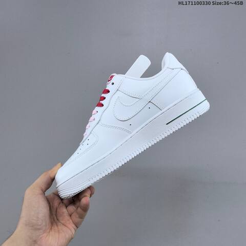 Nike Air Force 1 07 White Pink Red EU 36-45 Sneaker - Unisex (BS-61029)
