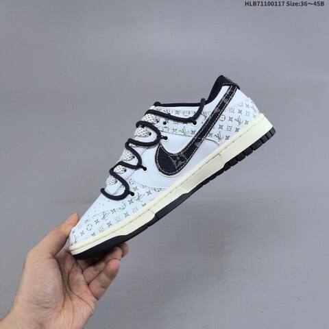 Nike Dunk Low White Grey Dark Grey EU 36-45 Skate Shoe - Unisex (BS-61948)