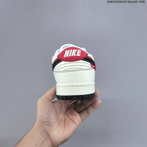 Nike Dunk Low Retro DIY off white black red EU 36-45 skate shoe