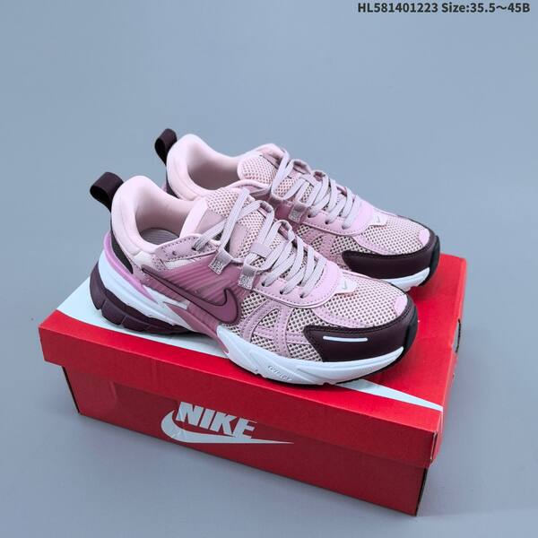 Nike V2K Run burgundy silver white brown EU 35 5-45 running shoe
