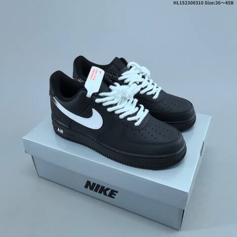 Nike Air Force 1 Low 07 Black White Silver EU 36-45 Sneaker - Unisex (BS-61391)
