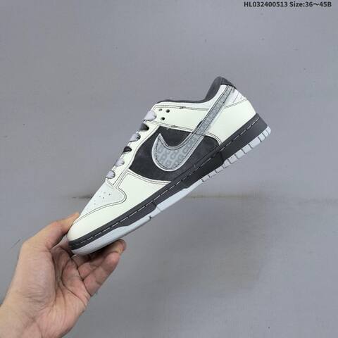 Nike Dunk SB Low Off White Dark Grey Light Grey Black EU 36-45 Skate Shoe - Unisex (BS-60372)