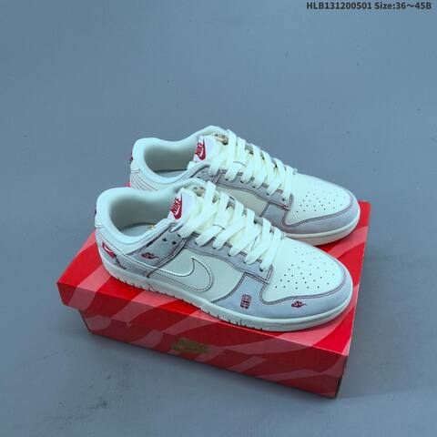 Nike Dunk SB Low Off White Light Gray Red Black EU 36-45 Skate Shoe - Unisex (BS-60537)