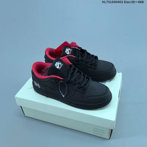 Nike SB Dunk Low Pro Black Blue Red EU 36-46 Skate Shoe - Unisex (BS-60966)