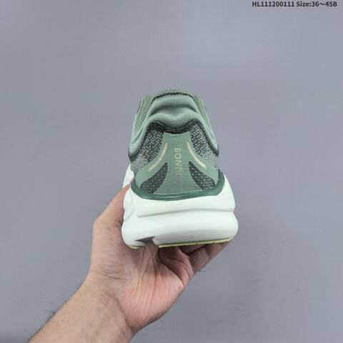 HOKA ONE ONE Bondi 9 Sage Green White Pale Yellow EU 36-45 Running Shoe Running Sneakers - Unisex (BS-69406)