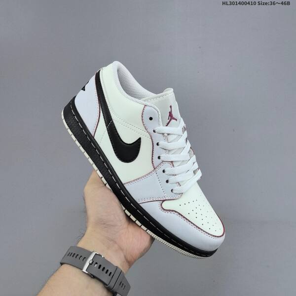 Jordan Air Jordan 1 Low white/black/burgundy 36~46B basketball