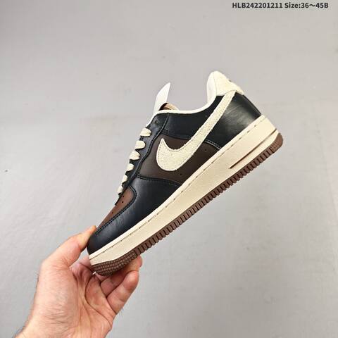 Nike Air Force 1 07 LV8 CJ9179-200 Black Brown Beige EU 36-45 Sneaker - Unisex (BS-62765)