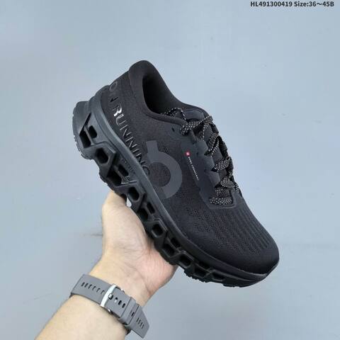 On Cloudmonster 3 Triple Black EU 36-45 Running Shoe Running Sneakers - Unisex (BS-69597)