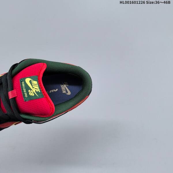 Nike SB Dunk Low Pro red black green yellow gum EU 36-46 skate shoe
