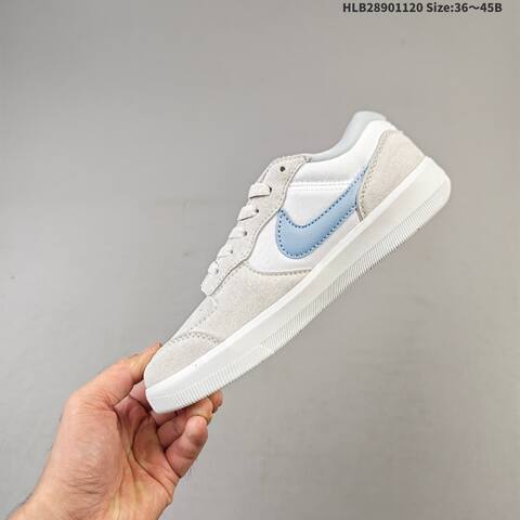 Nike SB Force 58 Light Grey White Light Blue EU 36-45 Skate Shoe - Unisex (BS-63376)