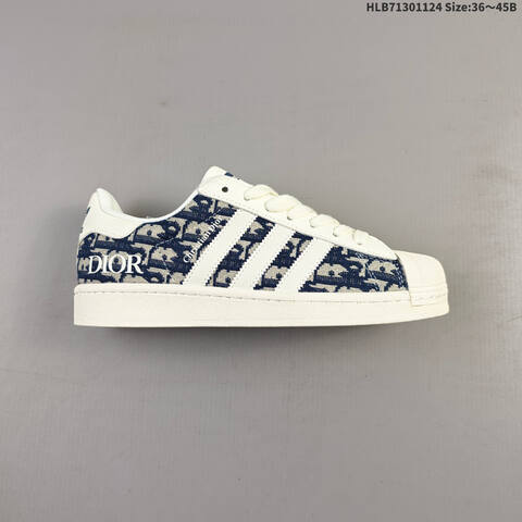 Adidas Superstar JY8913 Off White Navy Blue EU 36-45 Skate Shoe - Unisex (BS-65488)