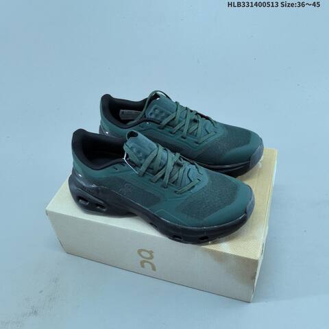 On Cloudpulse 2 White Black And Dark Green Black EU 36-45 Running Shoe Running Sneakers - Unisex (BS-69555)
