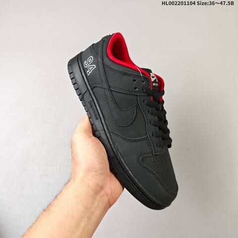 Nike SB Dunk Low Pro Black Red White EU 36-47 5 Skate Shoe - Unisex (BS-63890)