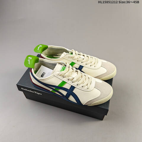 Onitsuka Tiger MEXICO 66 Cream Green Red Yellow EU 36-45 Sneaker Casual Sneakers - Unisex (BS-69161)