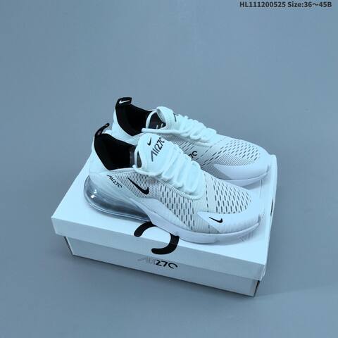 Nike Air Max 270 AH8050-101 White Black Clear EU 36-45 Running Shoe - Unisex (BS-60146)