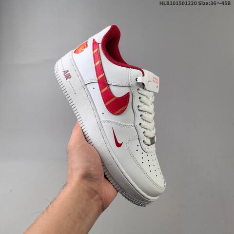 Nike Air Force 1 07 CW2288-111 White Teal Red Grey EU 36-45 Sneaker - Unisex (BS-62549)